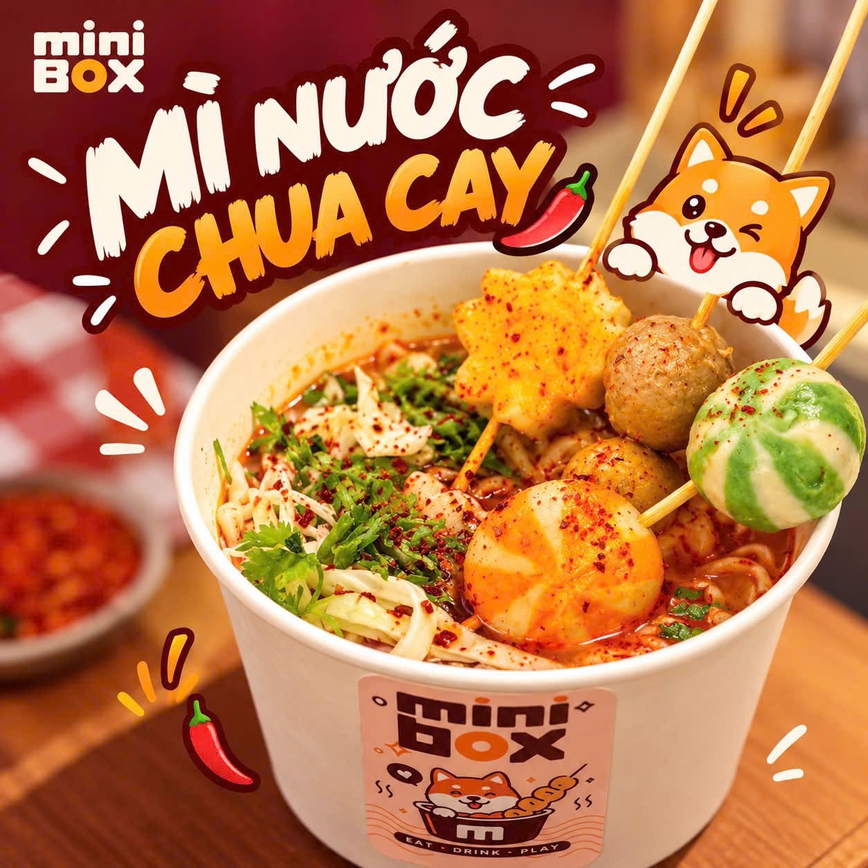 Mì nước chua cay tại Mini Box